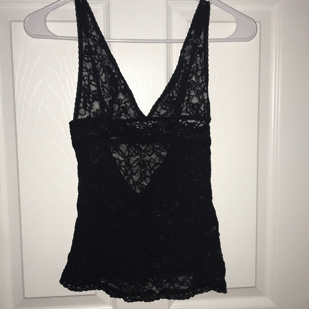 Victoria’s Secret black lace top s Small